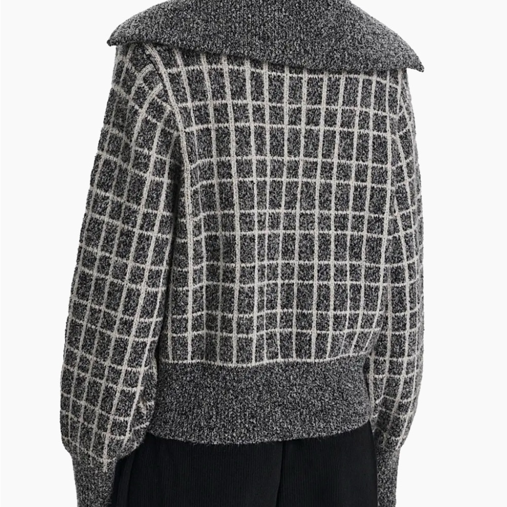 New Varley Furley Plaid Half-Zip Sweater M - Picture 4 of 6